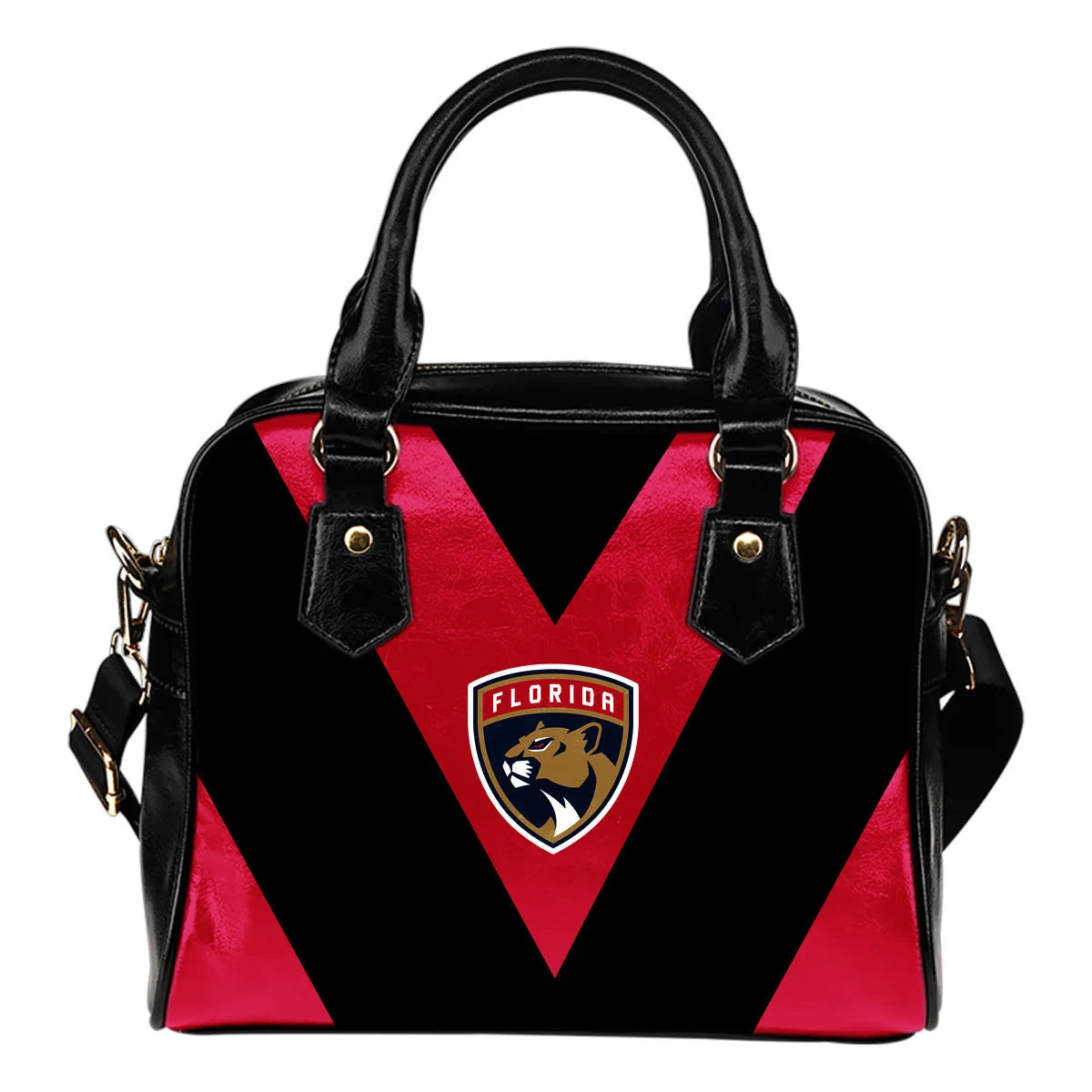Triangle Double Separate Colour Florida Panthers Shoulder Handbags Sb0801