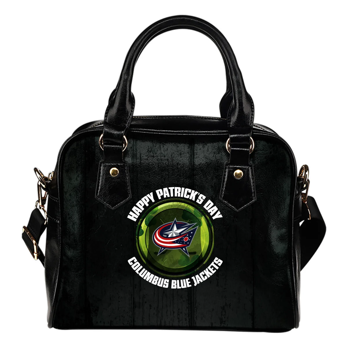 Retro Scene Lovely Shining Patrick's Day Columbus Blue Jackets Shoulder Handbags Sb0801
