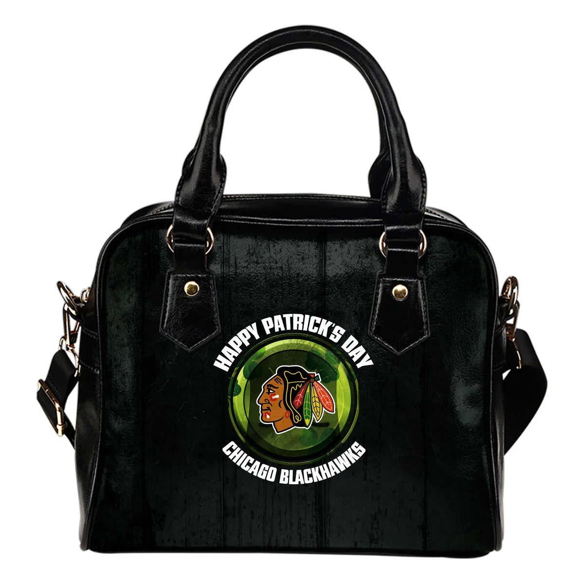 Retro Scene Lovely Shining Patrick's Day Chicago Blackhawks Shoulder Handbags Sb0801