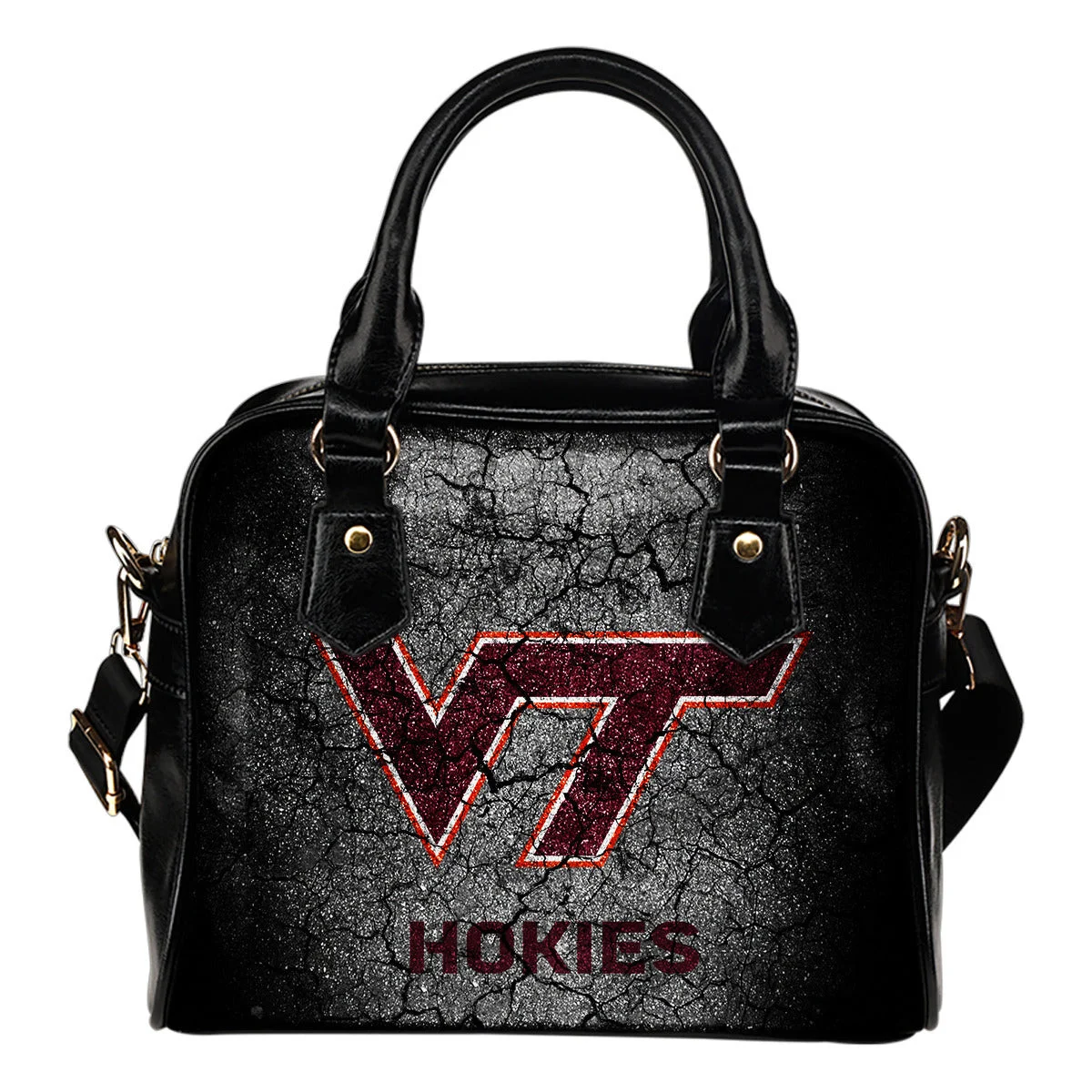 Wall Break Virginia Tech Hokies Shoulder Handbags Women Purse Sb0801