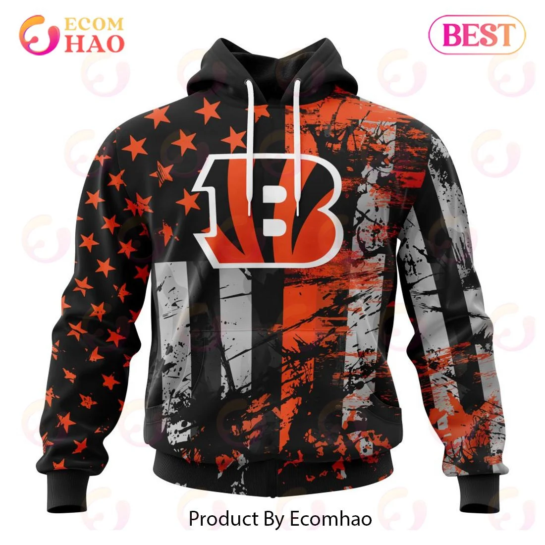 Cincinnati Bengals Jersey For America 3D Hoodie, Zip Hoodie, Man - Women, Warm, Premium Quality HZ0501