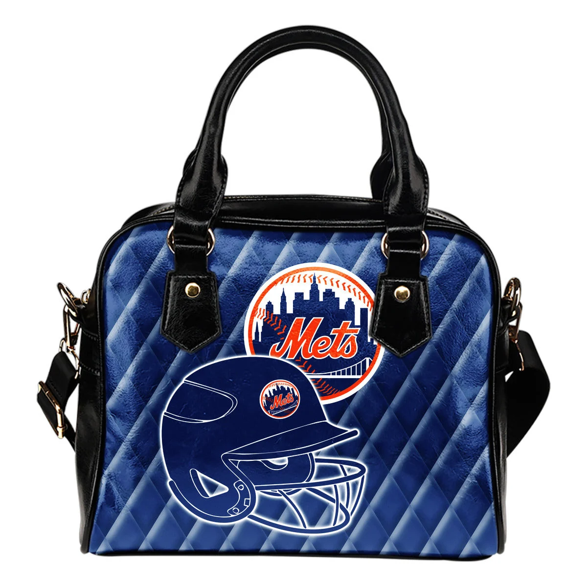 Couple Helmet Enchanting Logo New York Mets Shoulder Handbags Sb0801