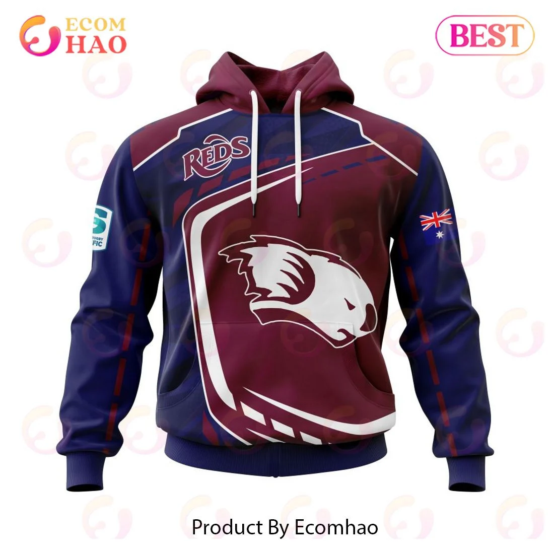 BEST Super Rugby Queensland Reds Specialized Jersey Concepts 3D Hoodie, Zip Hoodie, Man - Women, Warm, Premium Quality HZ0501
