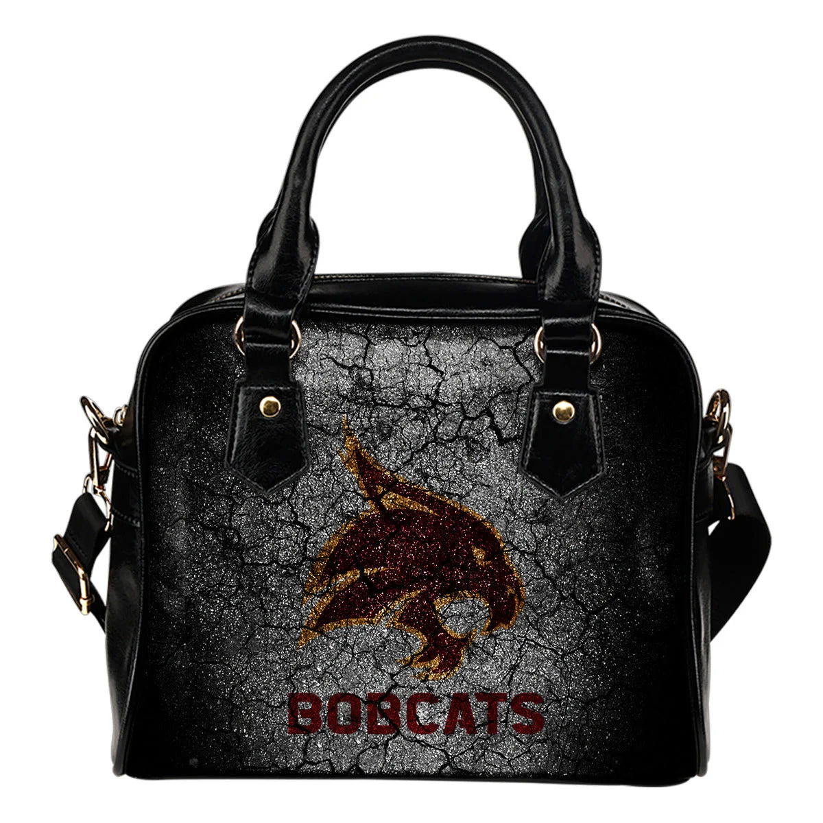 Wall Break Texas State Bobcats Shoulder Handbags Women Purse Sb0801