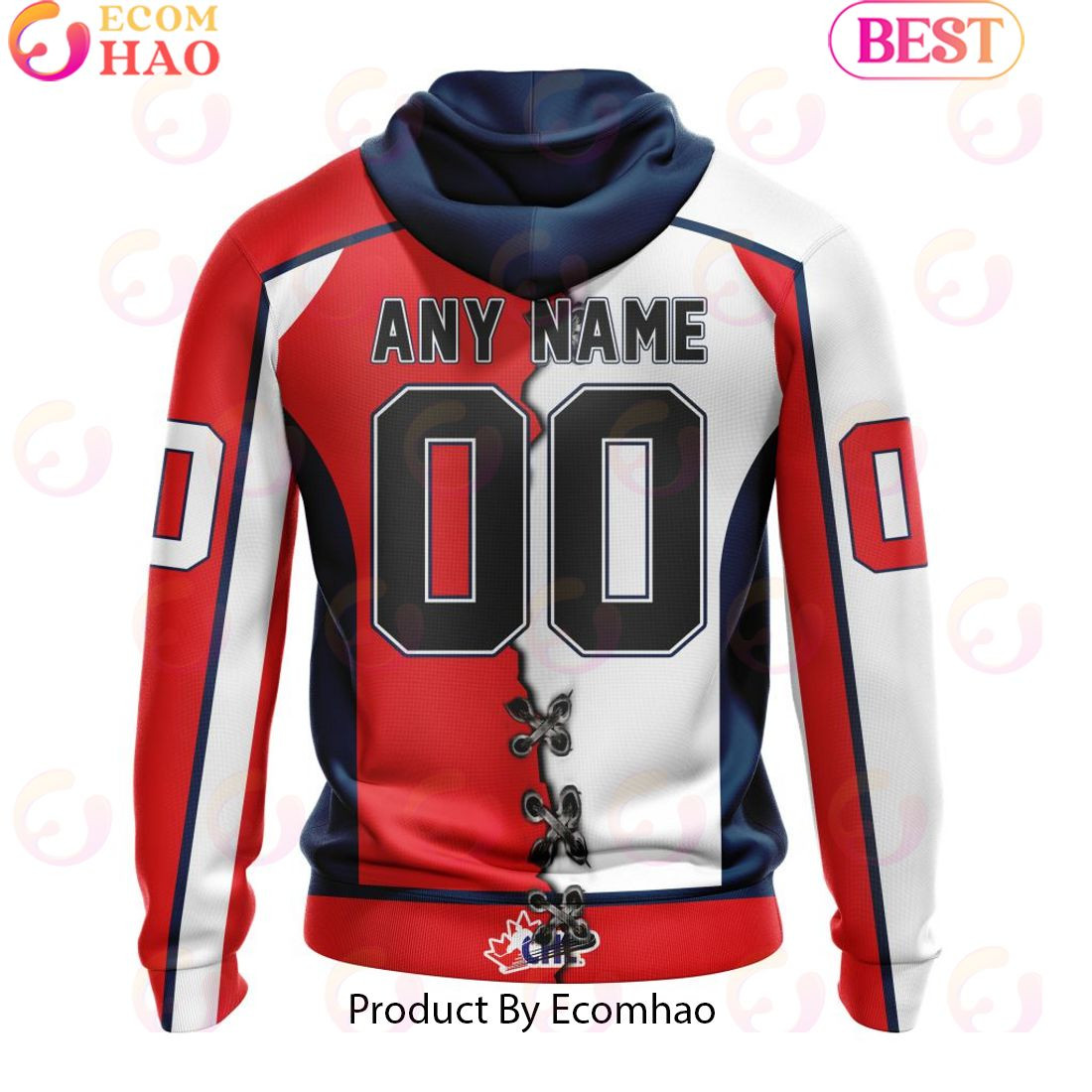Custom OHL Windsor Spitfires Mix Home And Away Jersey Personalized Letters Number Hoodie, Zip Hoodie, Man - Women, Warm, Premium Quality HZ0501