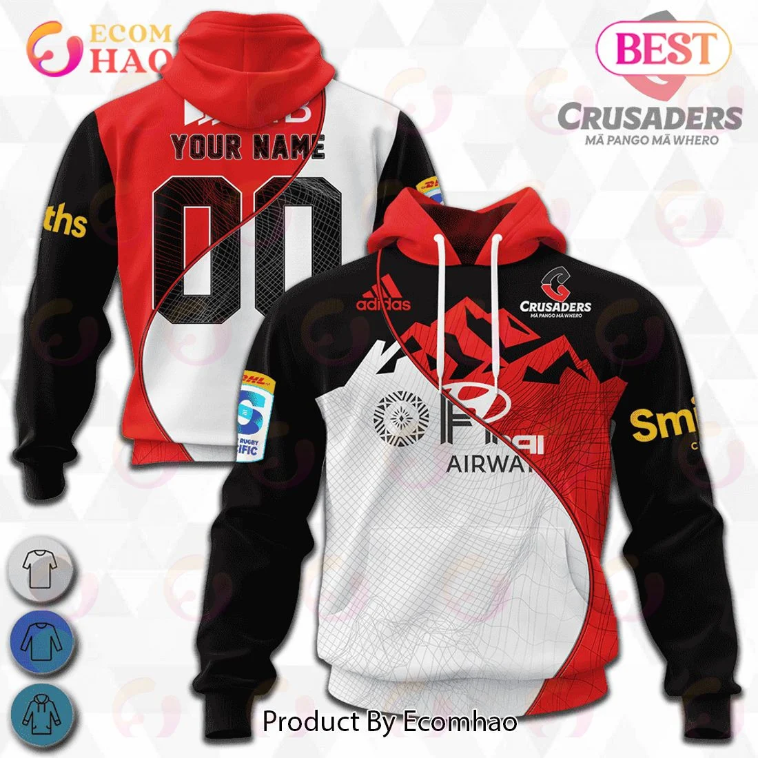 Crusaders Super Rugby Mix Jerseys 2023 Personalized 3D Hoodie, Zip Hoodie, Man - Women, Warm, Premium Quality HZ0501