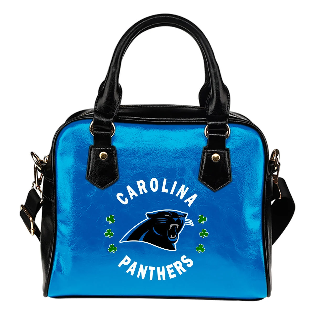 Central Beautiful Logo Circle Lucky Leaf Carolina Panthers Shoulder Handbags Sb0801