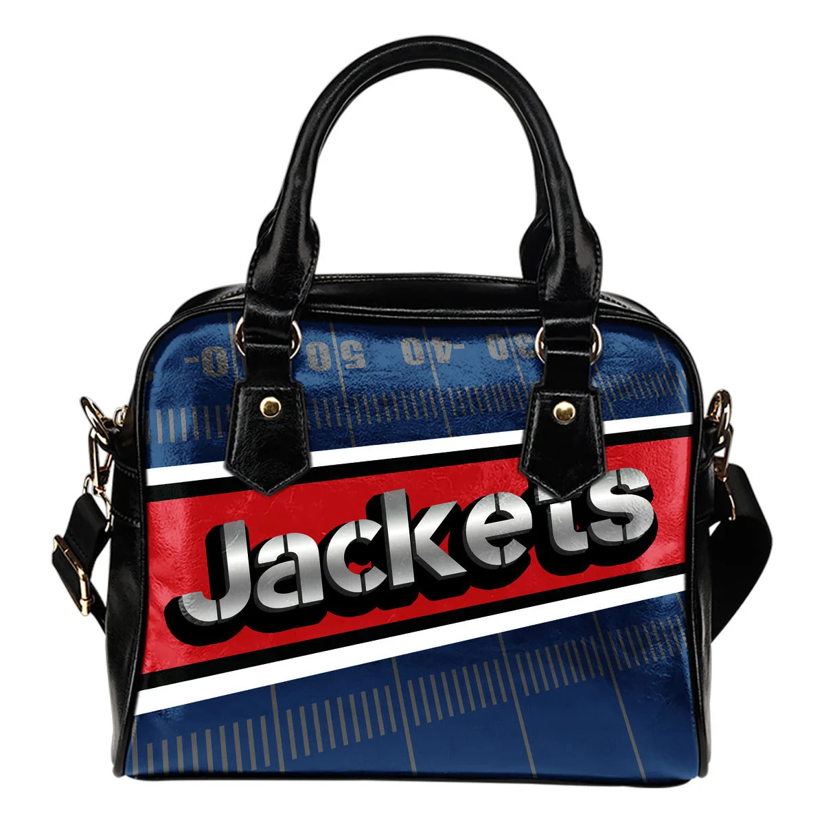 Columbus Blue Jackets Silver Name Colorful Shoulder Handbags Sb0801
