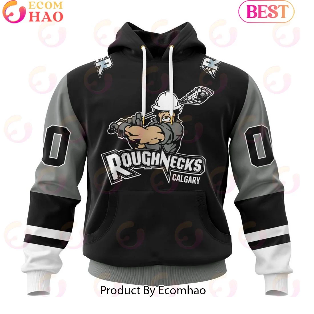 Custom Calgary Roughnecks Jersey Personalized Letters Number Hoodie, Zip Hoodie, Man - Women, Warm, Premium Quality HZ0501
