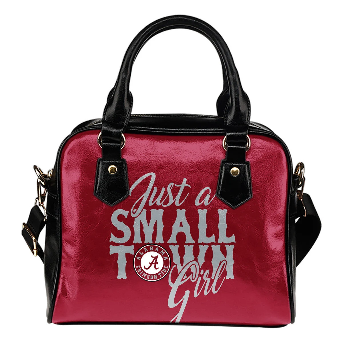Just A Small Town Alabama Crimson Tide Shoulder Handbags Women Purse Sb0801