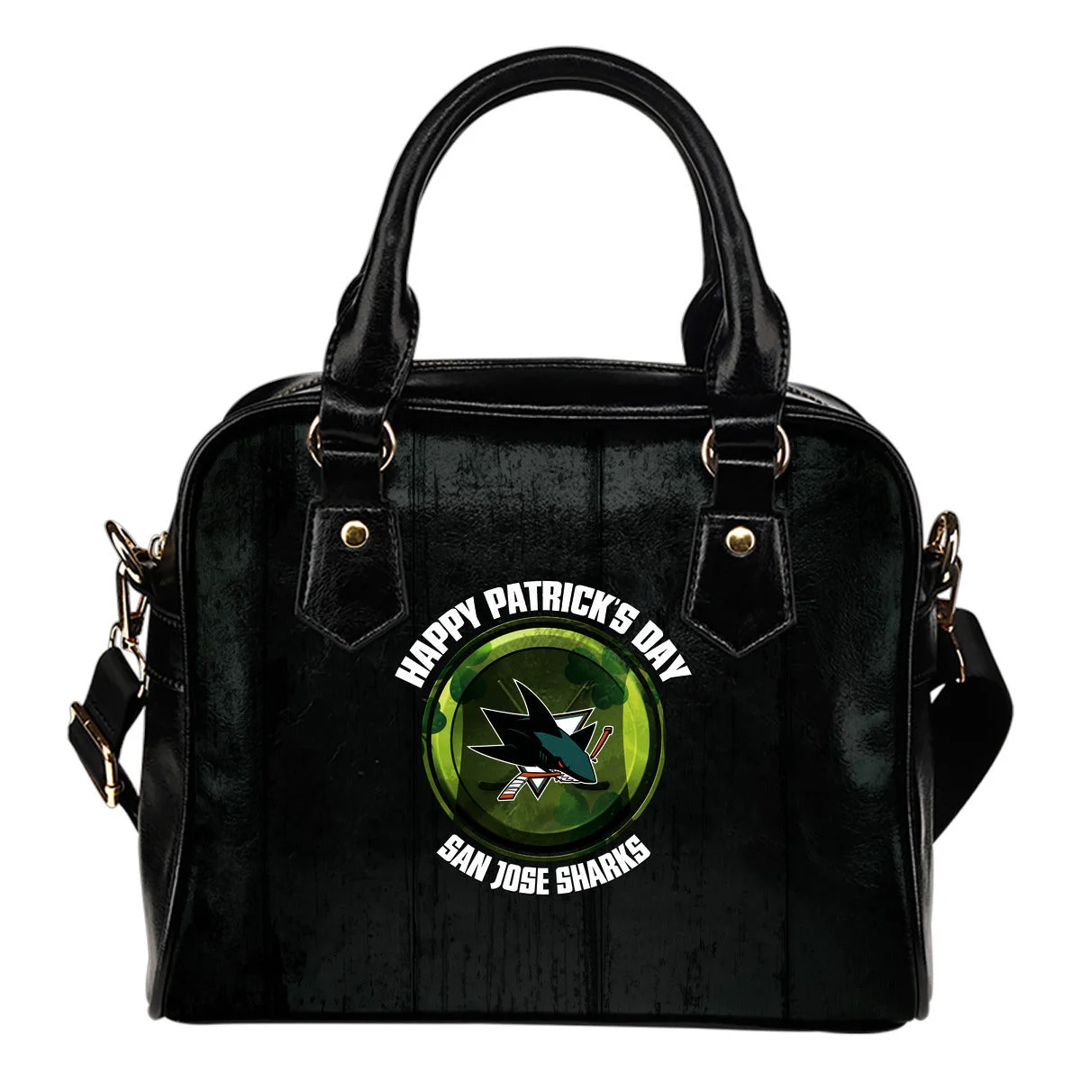 Retro Scene Lovely Shining Patrick's Day San Jose Sharks Shoulder Handbags Sb0801