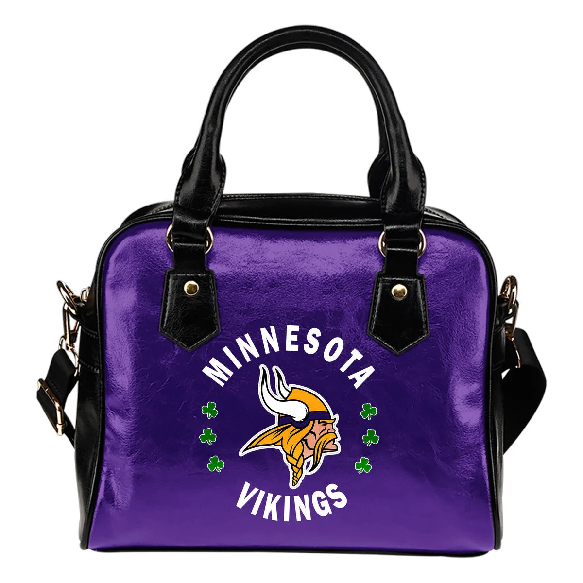 Central Beautiful Logo Circle Lucky Leaf Minnesota Vikings Shoulder Handbags Sb0801