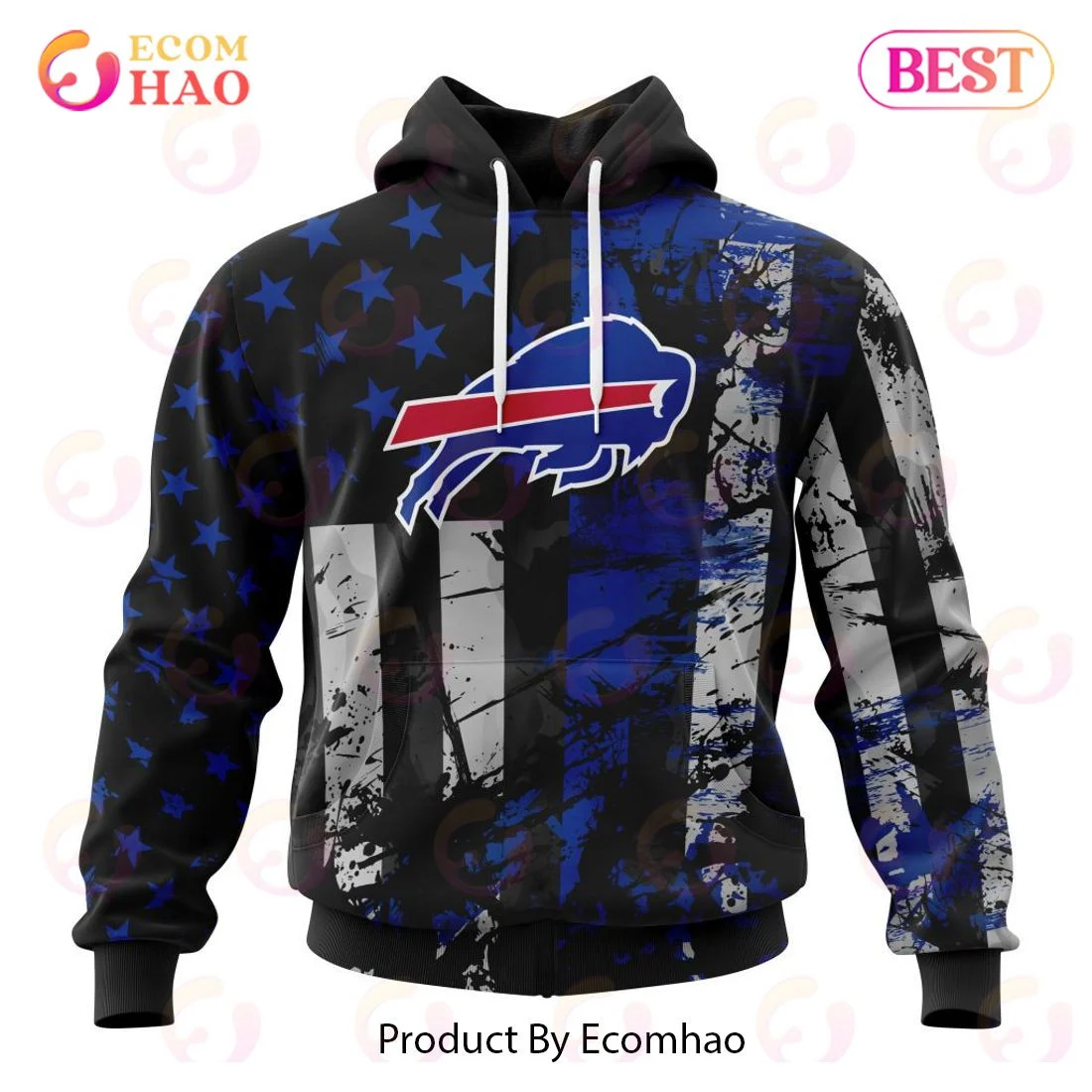 Buffalo Bills Jersey For America 3D Hoodie, Zip Hoodie, Man - Women, Warm, Premium Quality HZ0501