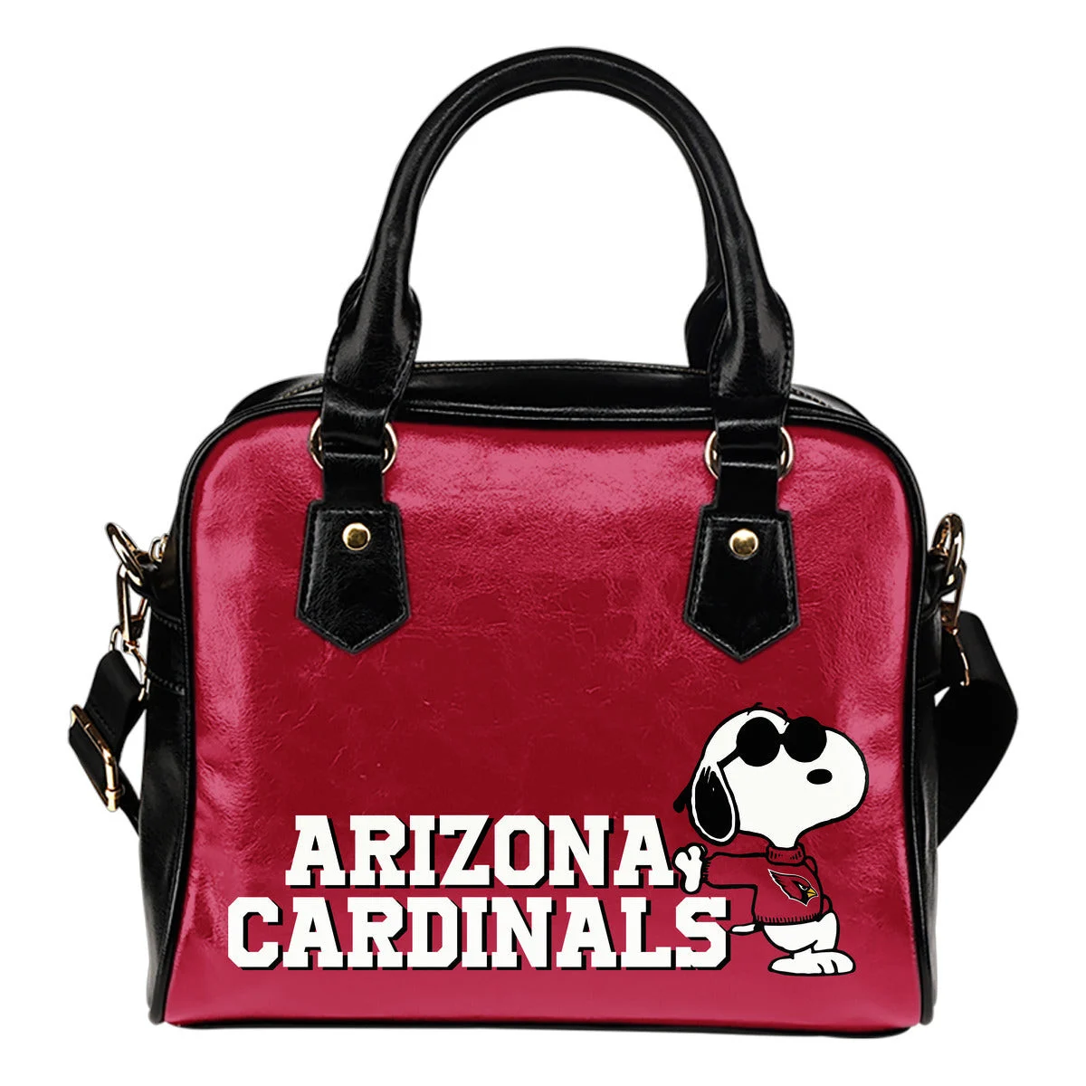 Arizona Cardinals Cool Sunglasses Snoopy Shoulder Handbags Women Purse Sb0801