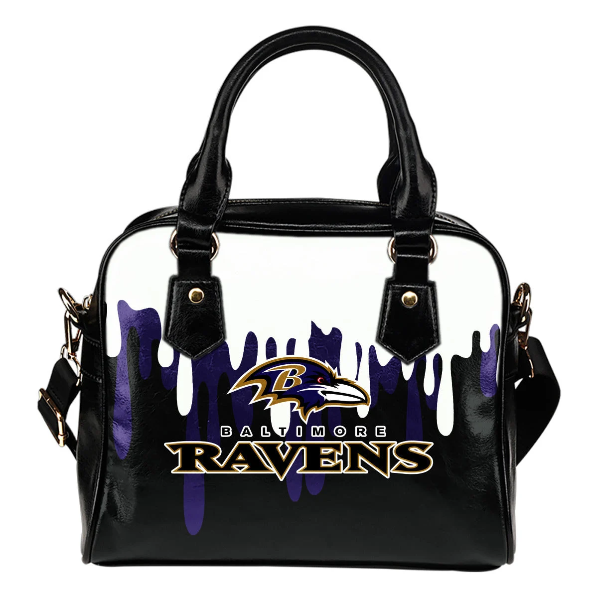 Color Leak Down Colorful Baltimore Ravens Shoulder Handbags Sb0801
