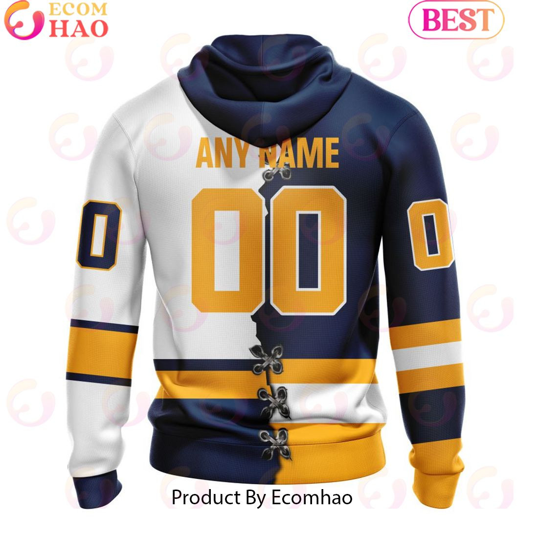 Custom OHL Erie Otters Mix Home And Away Jersey Personalized Letters Number Hoodie, Zip Hoodie, Man - Women, Warm, Premium Quality HZ0501
