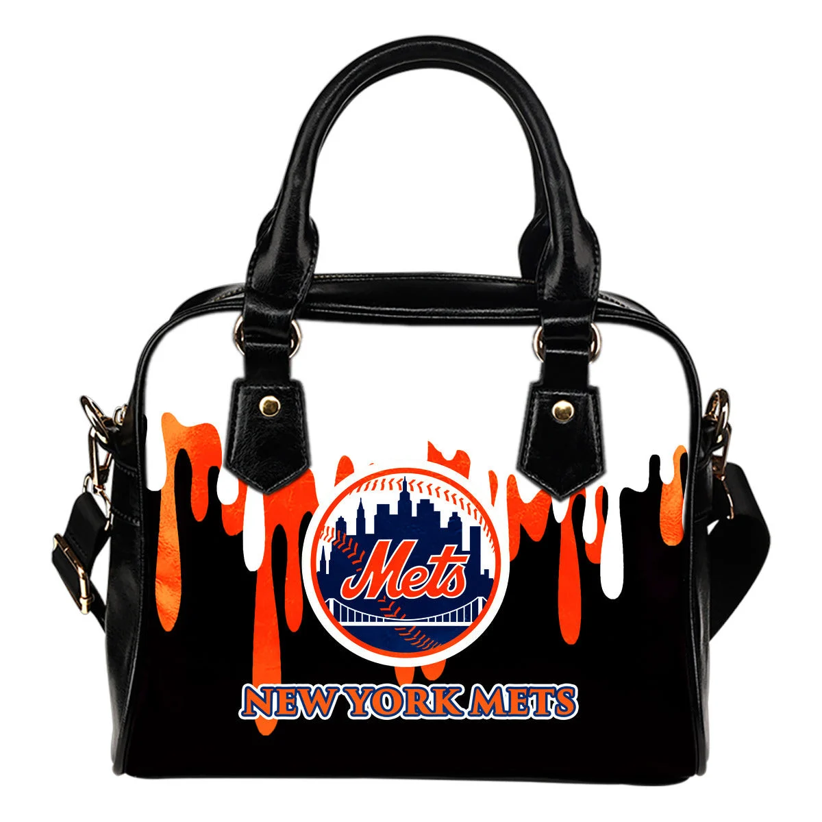 Color Leak Down Colorful New York Mets Shoulder Handbags Sb0801