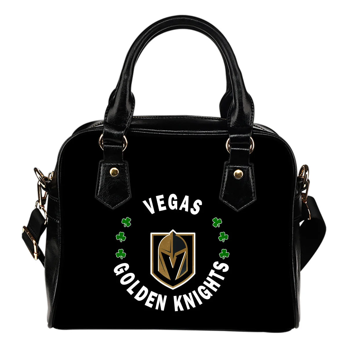 Central Beautiful Logo Circle Lucky Leaf Vegas Golden Knights Shoulder Handbags Sb0801