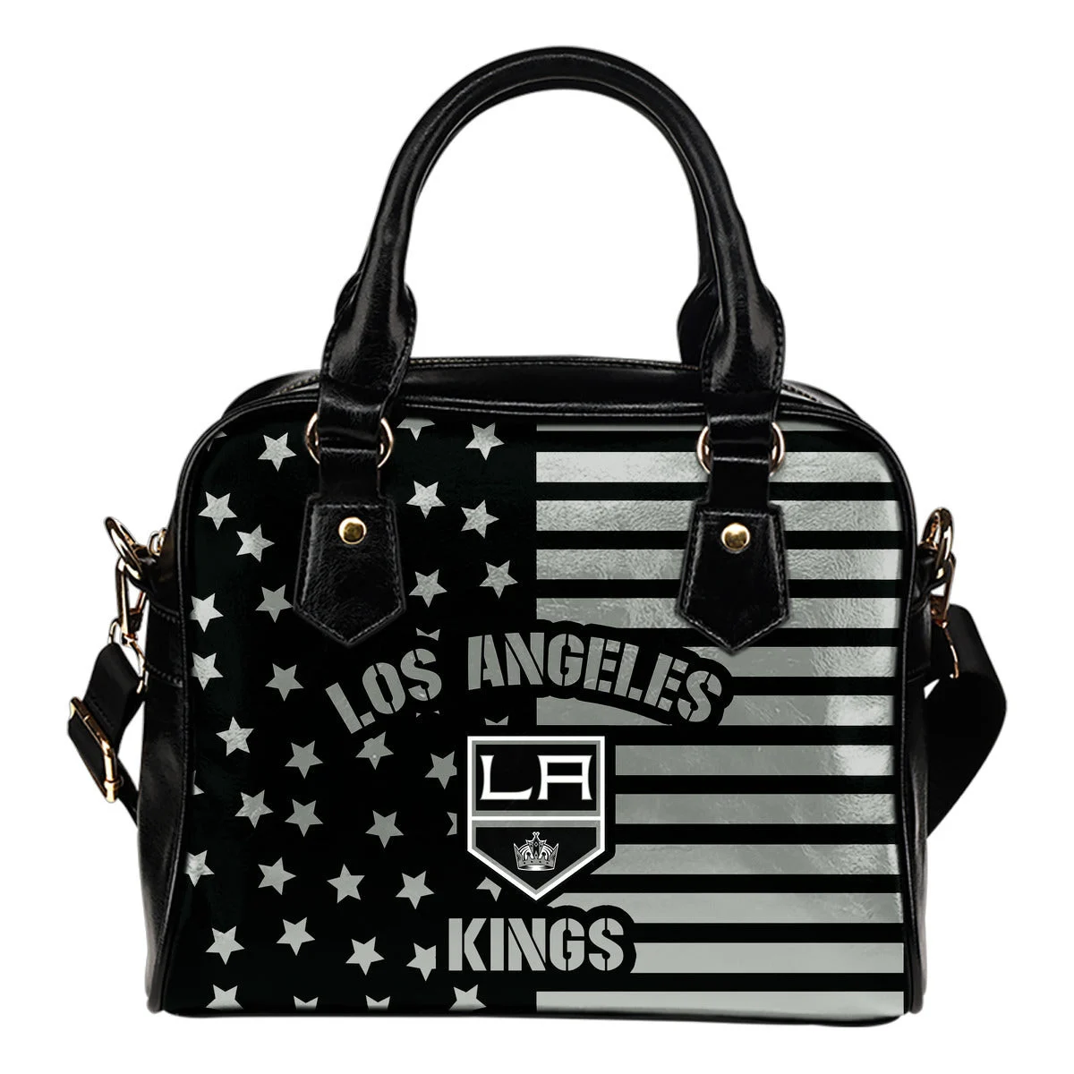 Twinkle Star With Line Los Angeles Kings Shoulder Handbags Sb0801