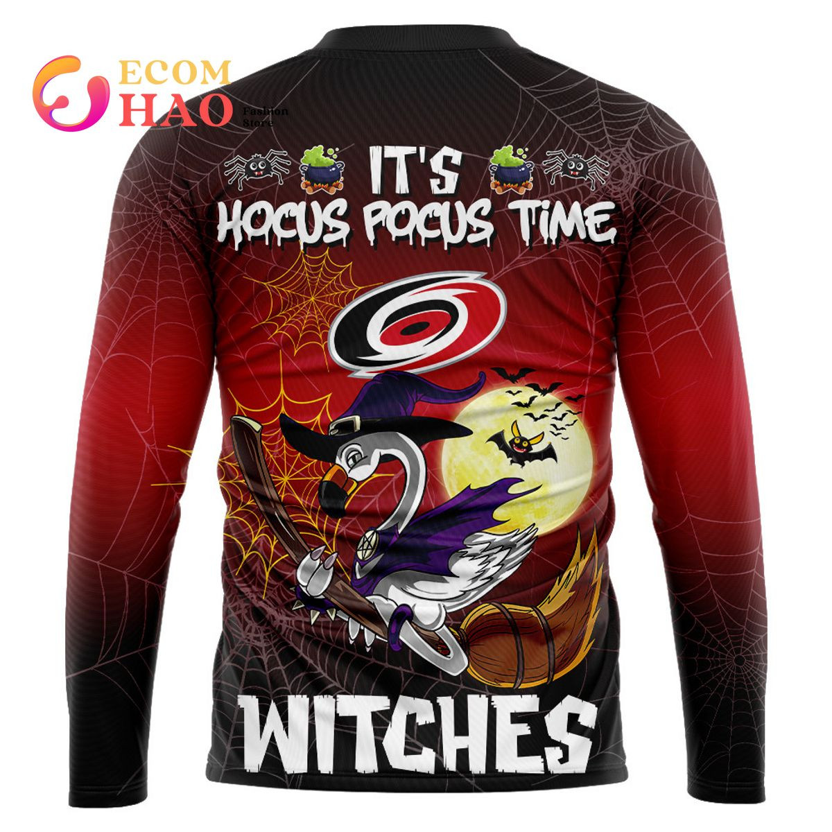 Carolina Hurricanes Halloween Jersey Flamingo Witches Hocus Pocus 3D Hoodie, Zip Hoodie, Man - Women, Warm, Premium Quality HZ0501