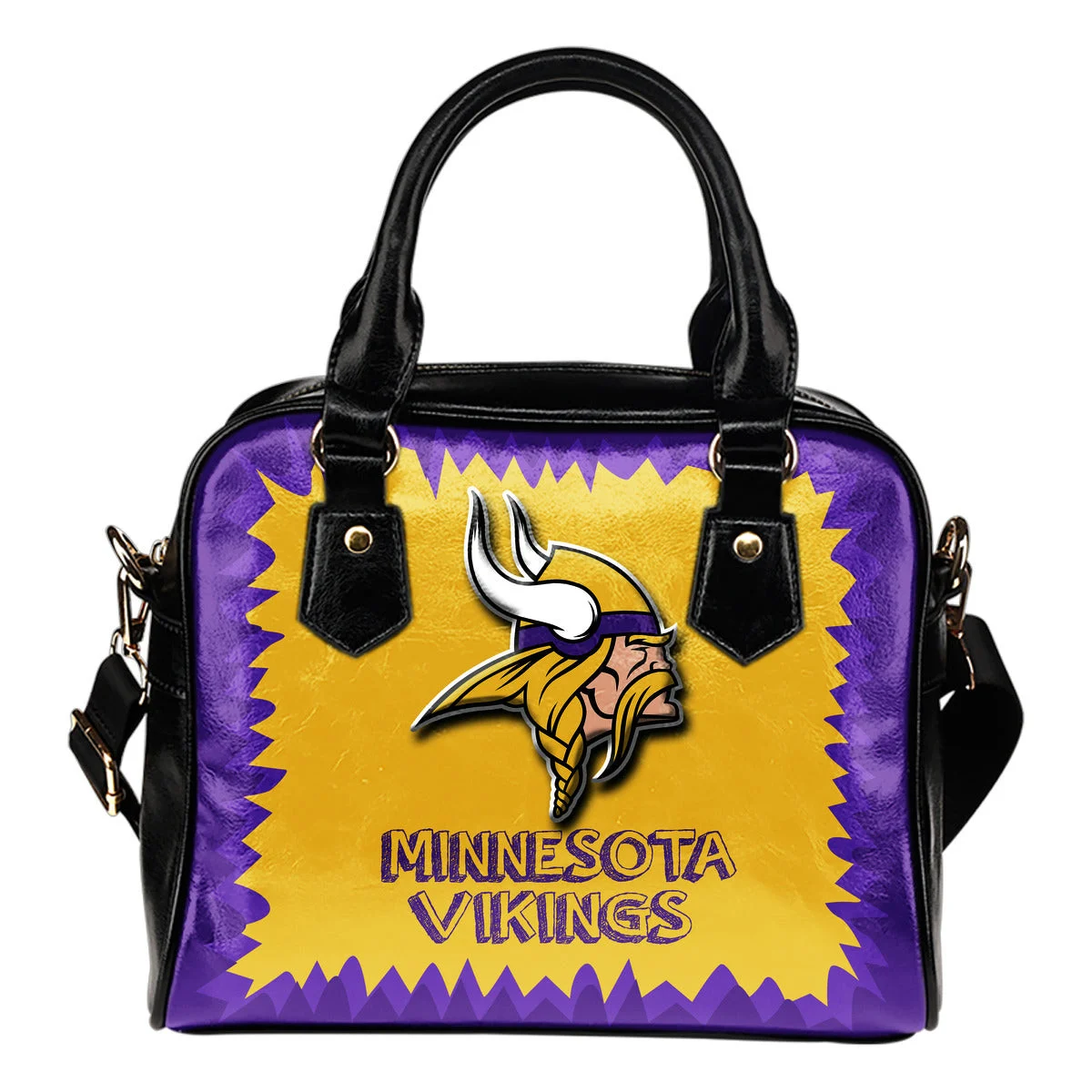 Jagged Saws Mouth Creepy Minnesota Vikings Shoulder Handbags Sb0801