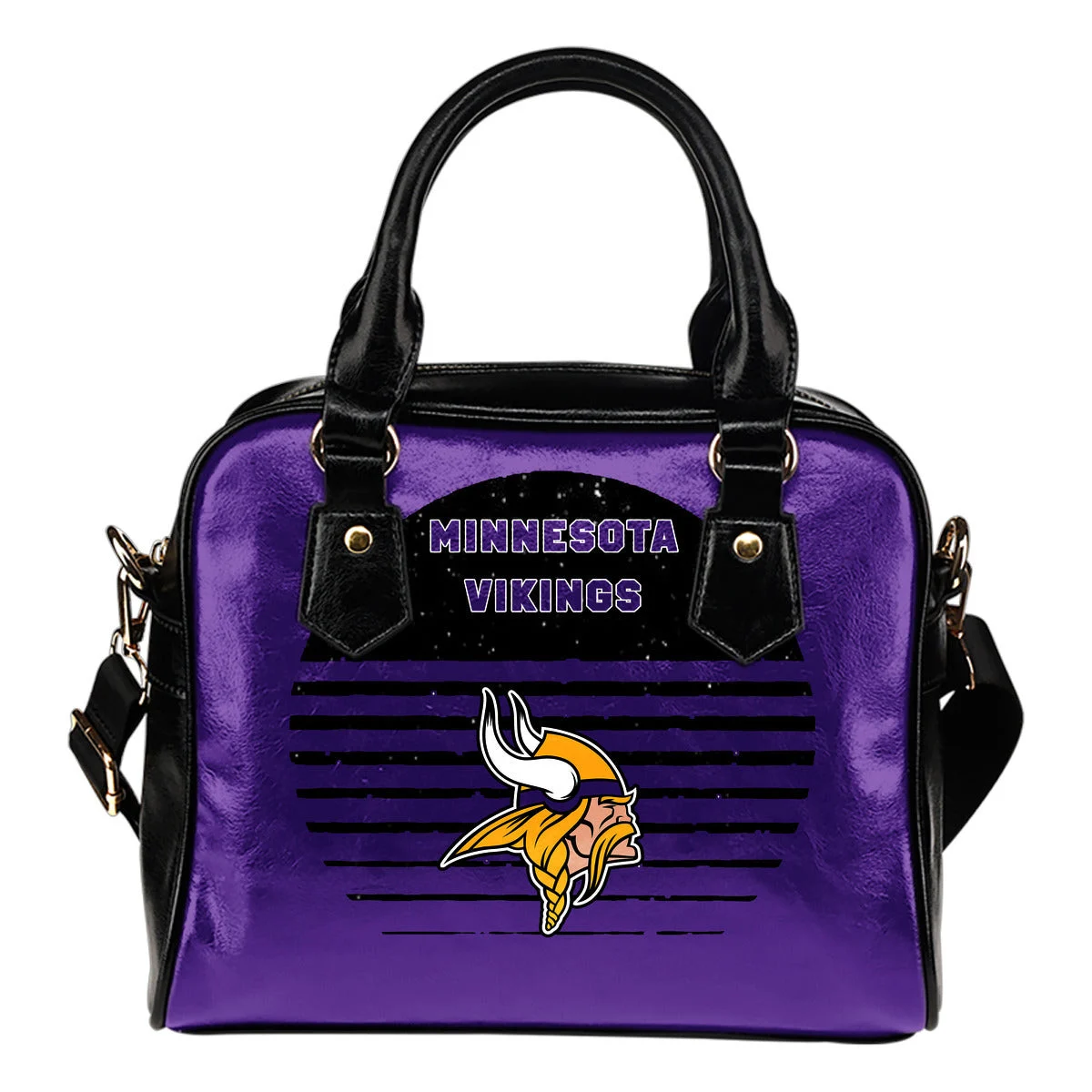 Back Fashion Round Charming Minnesota Vikings Shoulder Handbags Sb0801
