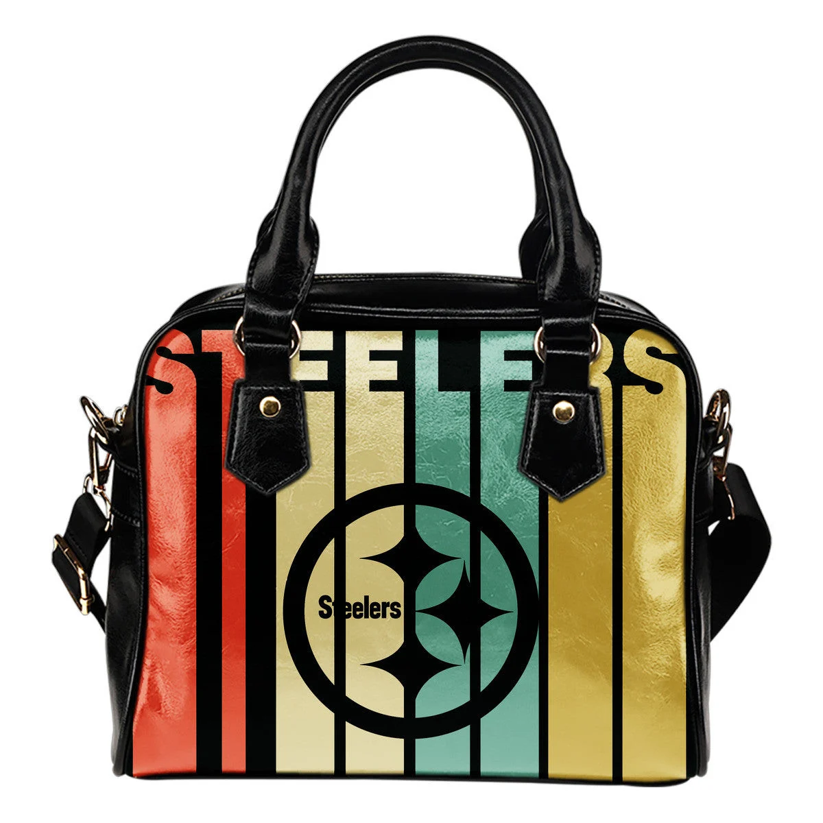 Pittsburgh Steelers Vintage Silhouette Shoulder Handbags Women Purse Sb0801