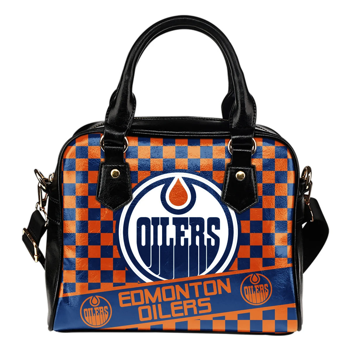 Different Fabulous Banner Edmonton Oilers Shoulder Handbags Sb0801