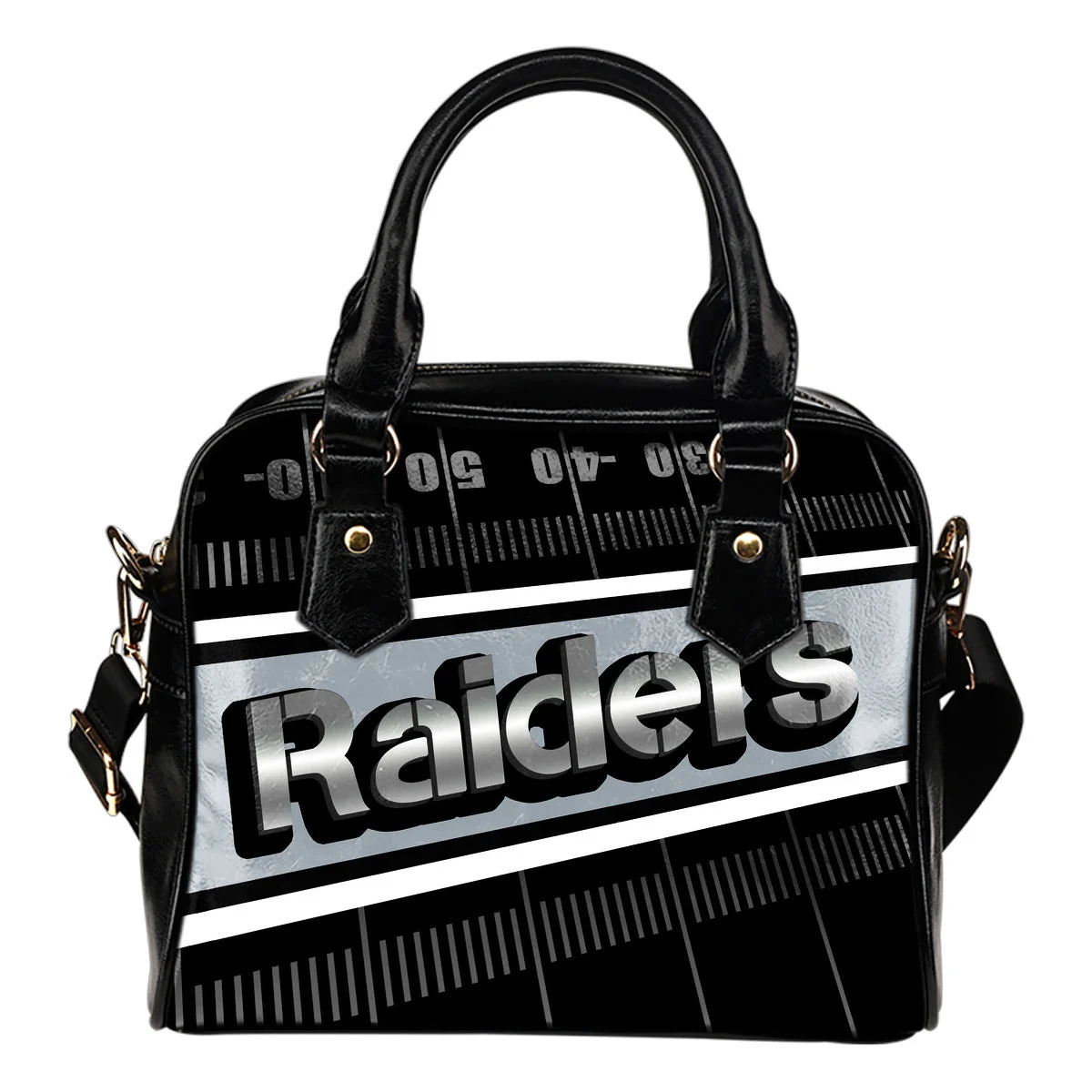 Oakland Raiders Silver Name Colorful Shoulder Handbags Sb0801