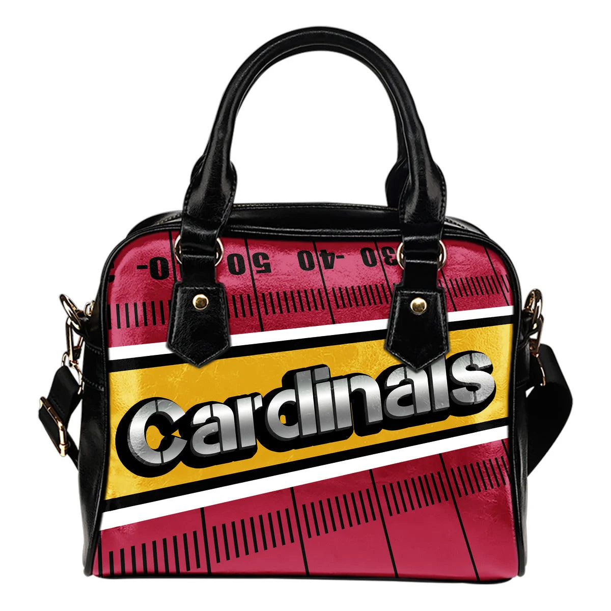 Arizona Cardinals Silver Name Colorful Shoulder Handbags Sb0801