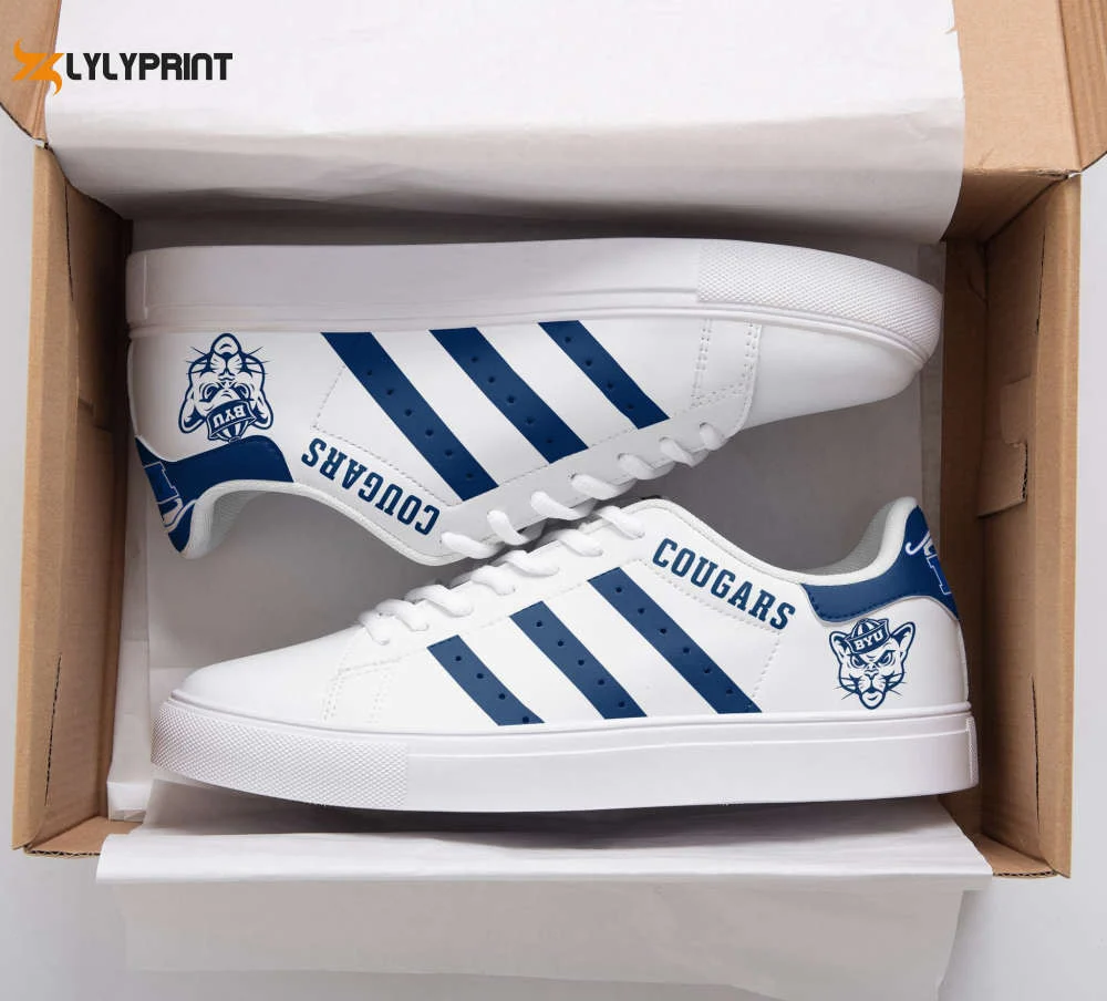 BYU Cougars Skate Shoes For Men Women Fans Gift ,Trendy Style Sneakers ST0801
