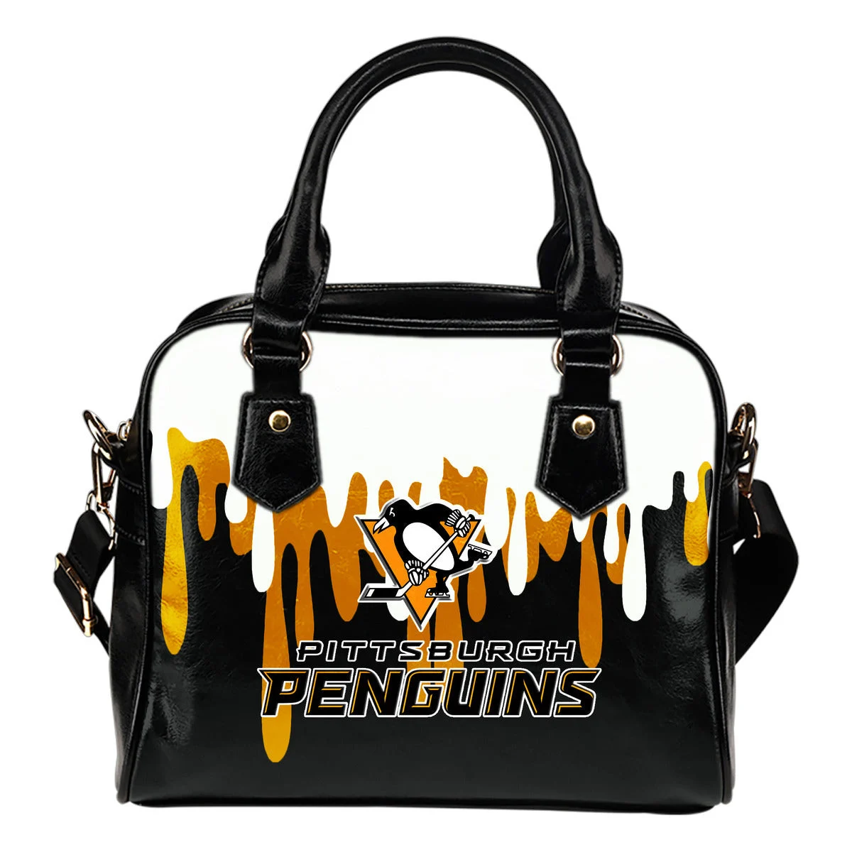 Color Leak Down Colorful Pittsburgh Penguins Shoulder Handbags Sb0801