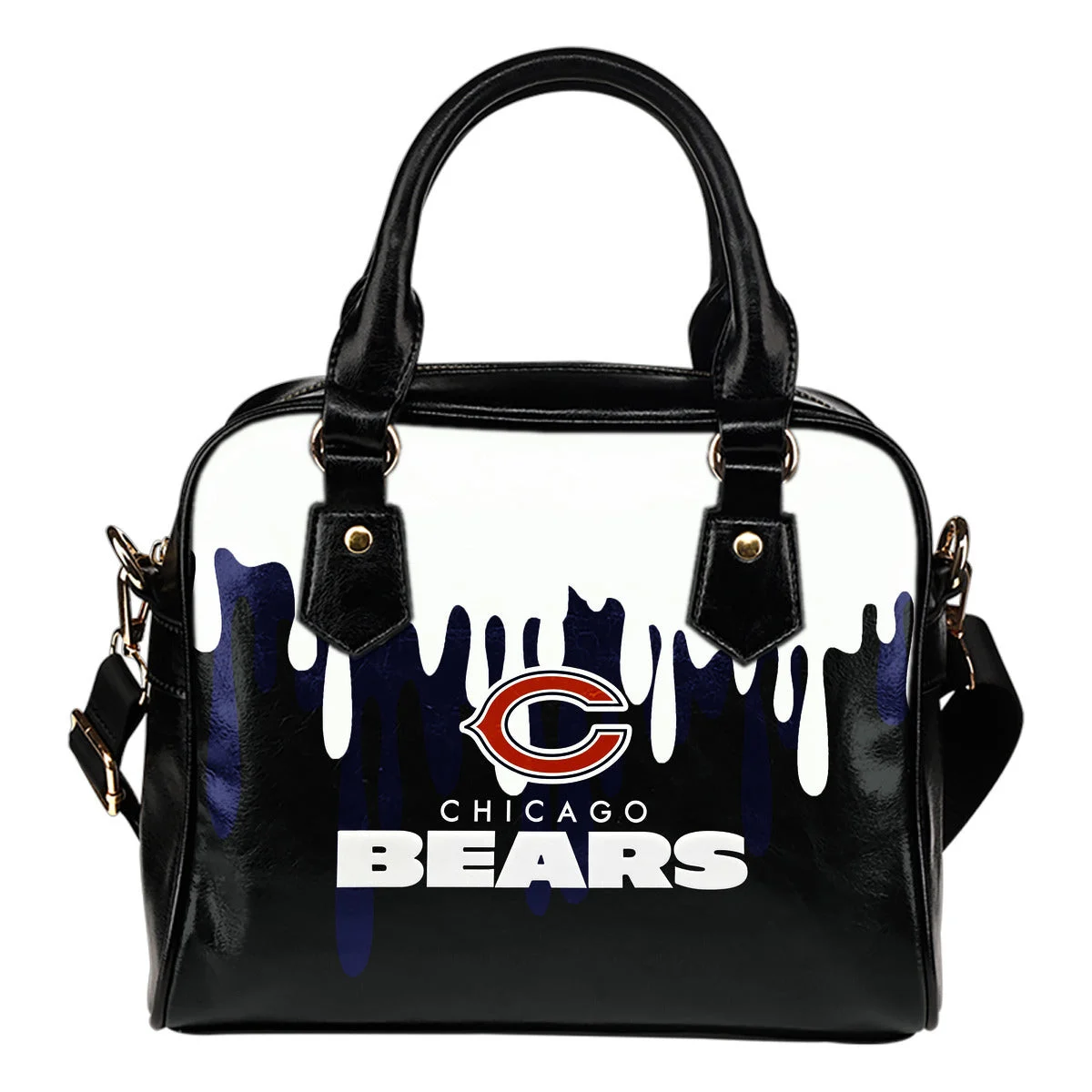 Color Leak Down Colorful Chicago Bears Shoulder Handbags Sb0801