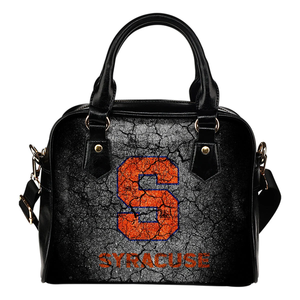 Wall Break Syracuse Orange Shoulder Handbags Women Purse Sb0801
