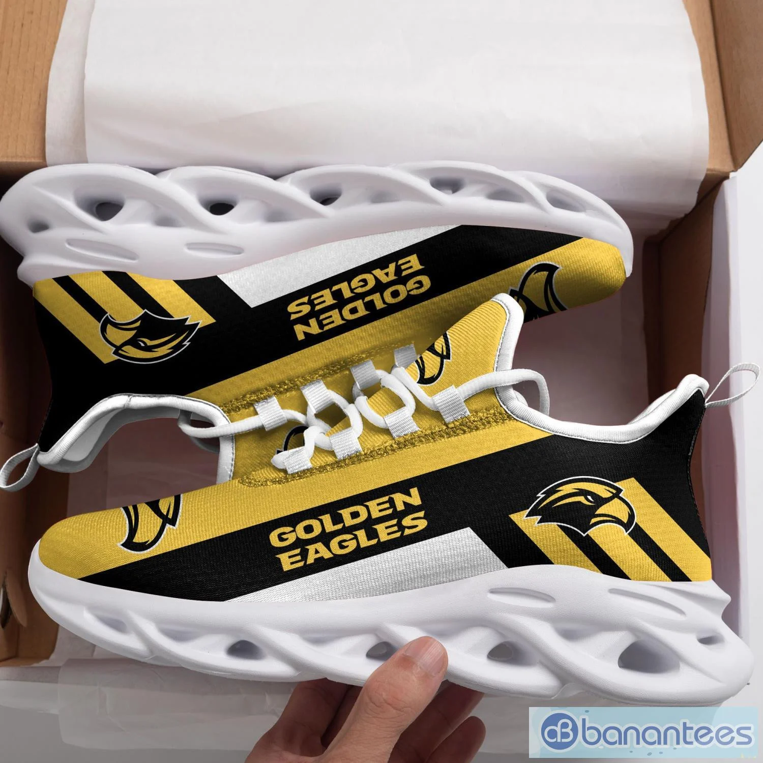 Southern Miss Golden Eagles Yellow Black Max Soul Shoes  MS0601