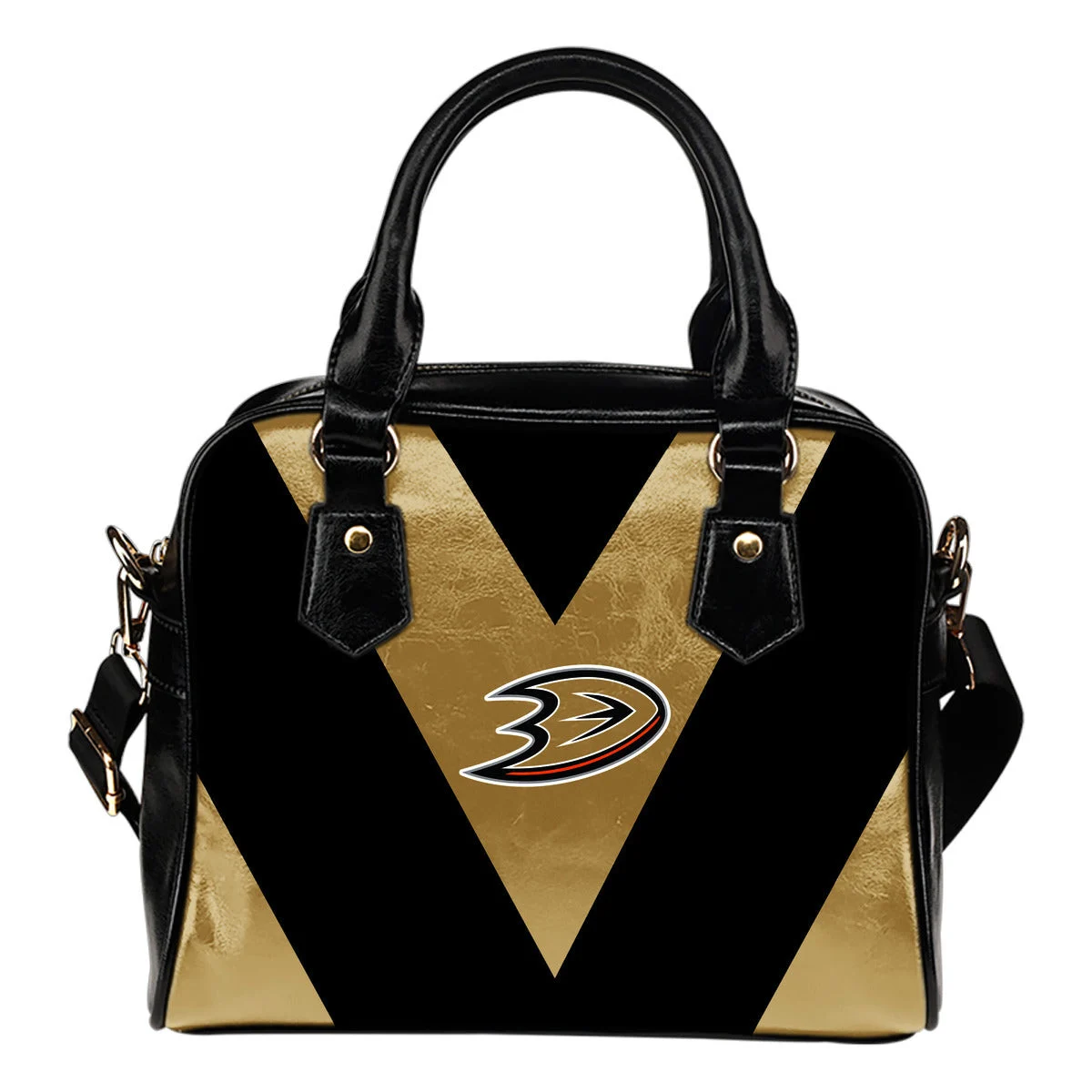 Triangle Double Separate Colour Anaheim Ducks Shoulder Handbags Sb0801