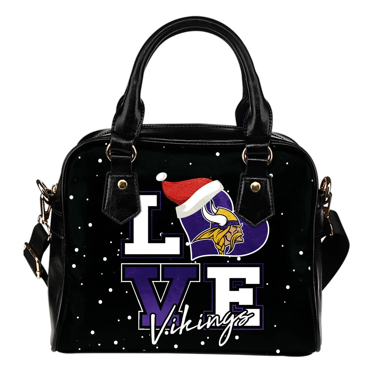 Love Word Christmas Sweet Minnesota Vikings Shoulder Handbags Sb0801