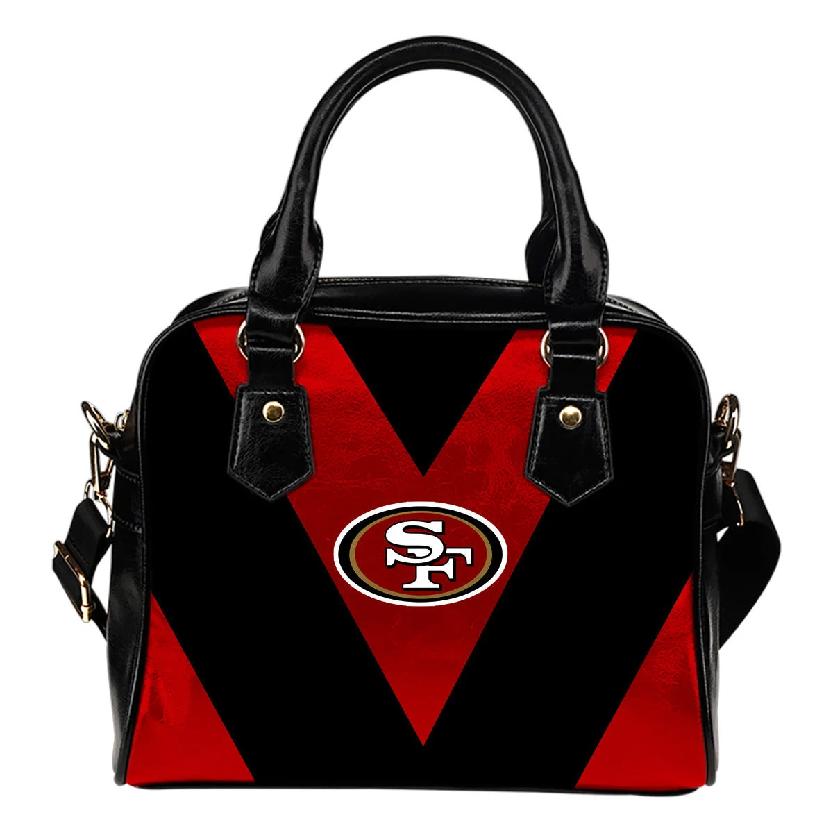 Triangle Double Separate Colour San Francisco 49ers Shoulder Handbags Sb0801