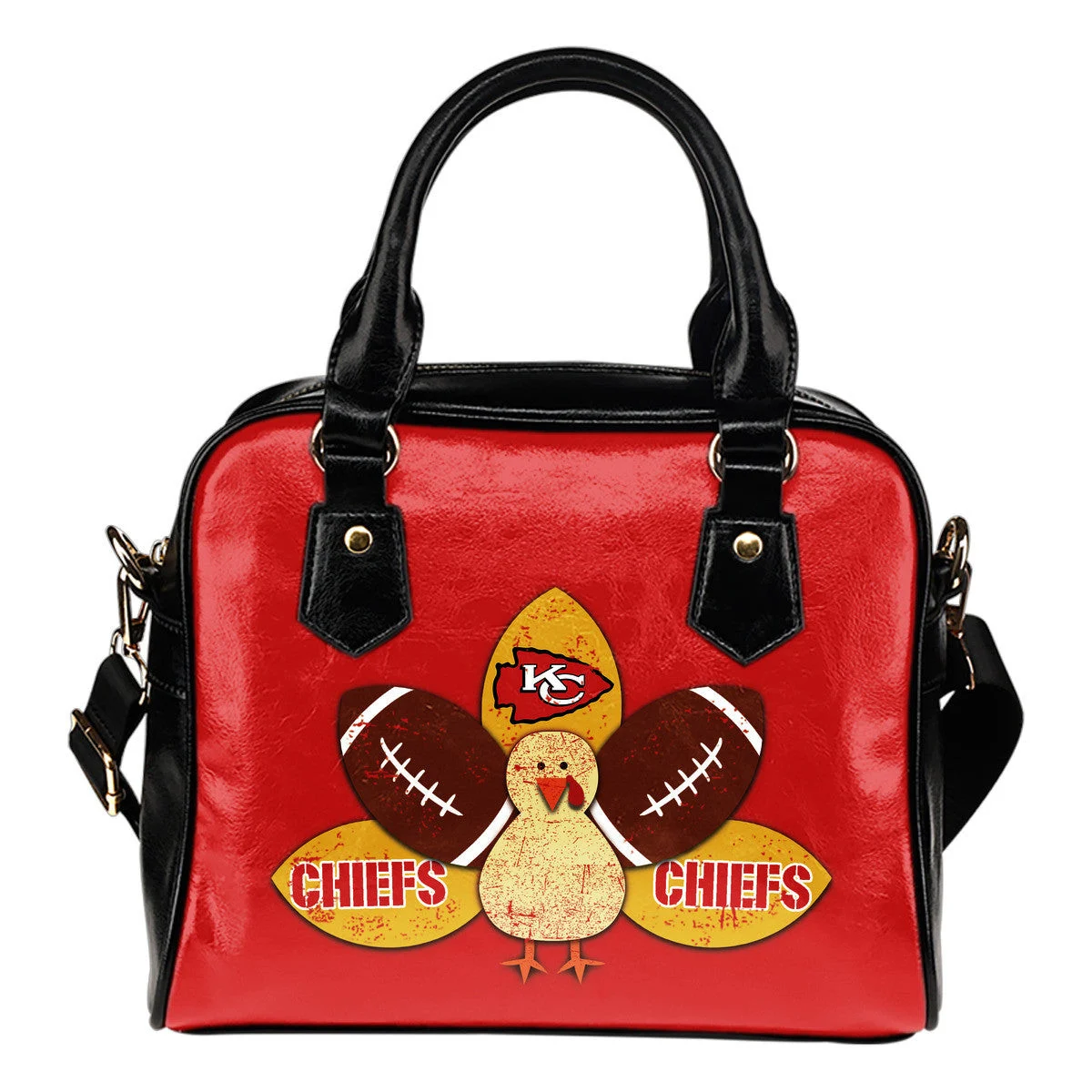 Thanksgiving Kansas City Chiefs Shoulder Handbags Women Purse Sb0801