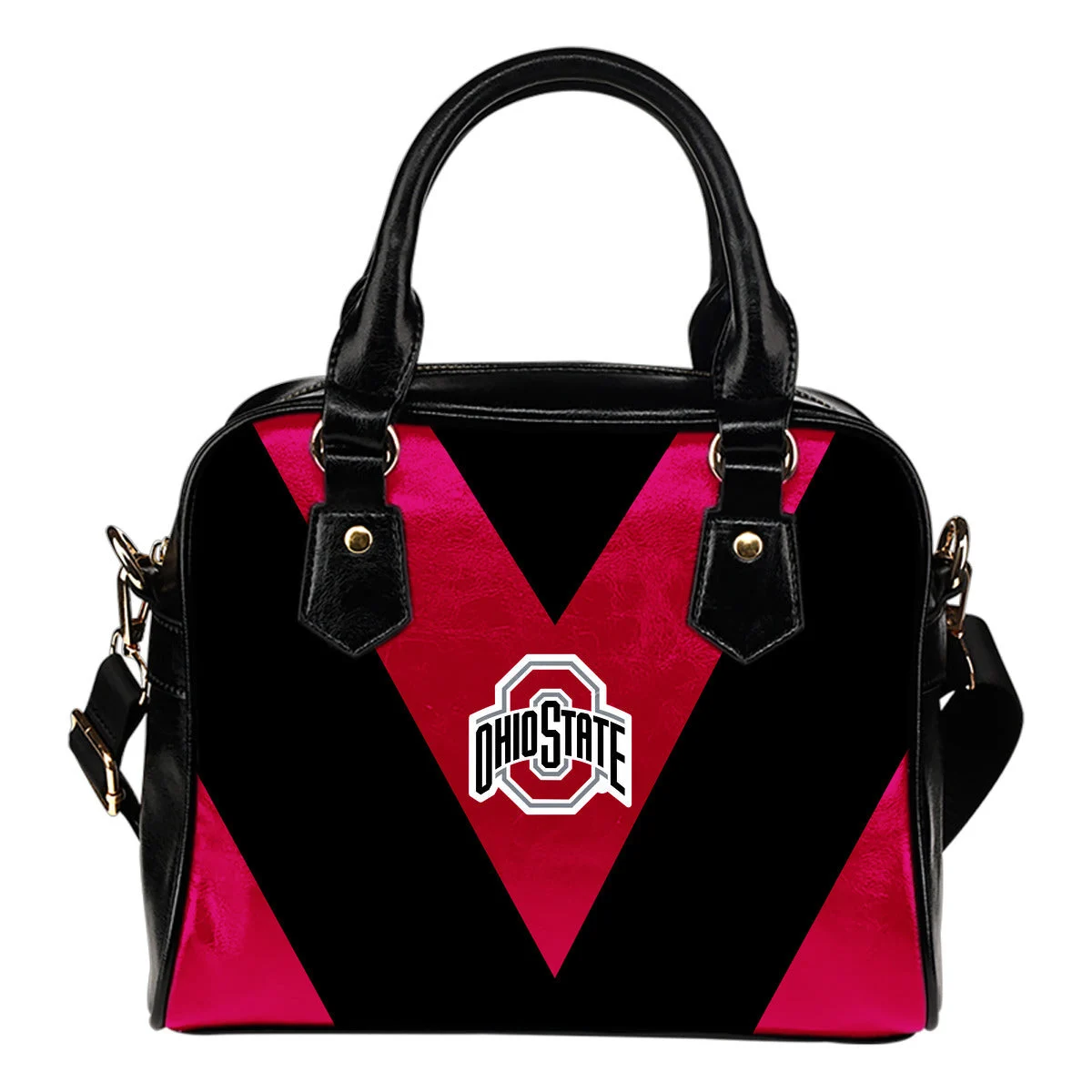 Triangle Double Separate Colour Ohio State Buckeyes Shoulder Handbags Sb0801