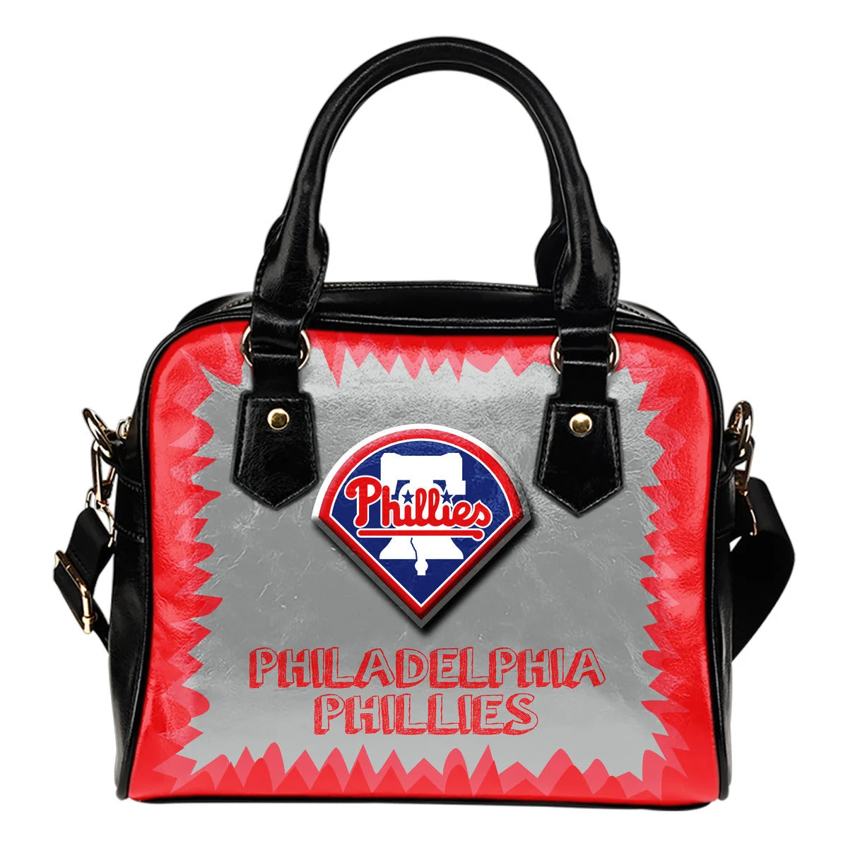 Jagged Saws Mouth Creepy Philadelphia Phillies Shoulder Handbags Sb0801