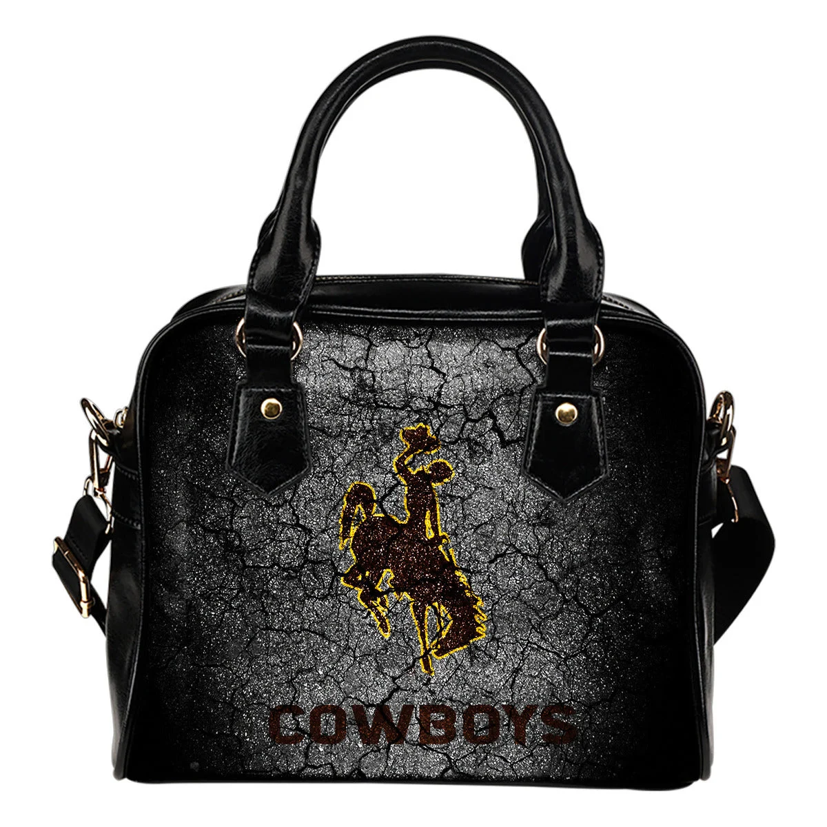 Wall Break Wyoming Cowboys Shoulder Handbags Women Purse Sb0801