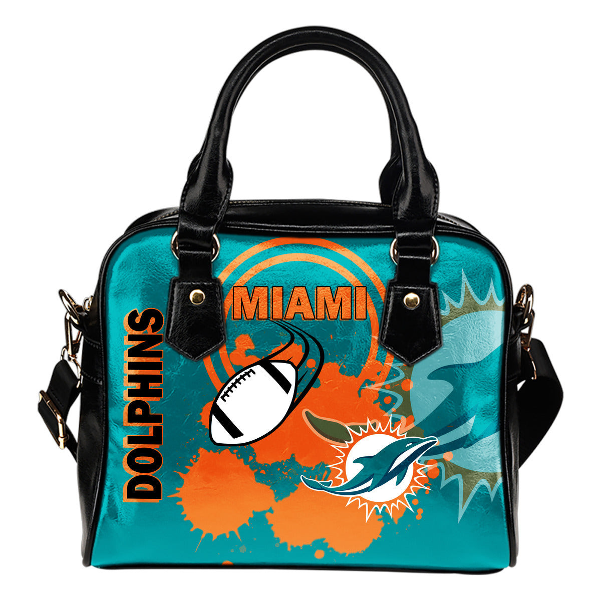 The Victory Miami Dolphins Shoulder Handbags Sb0801