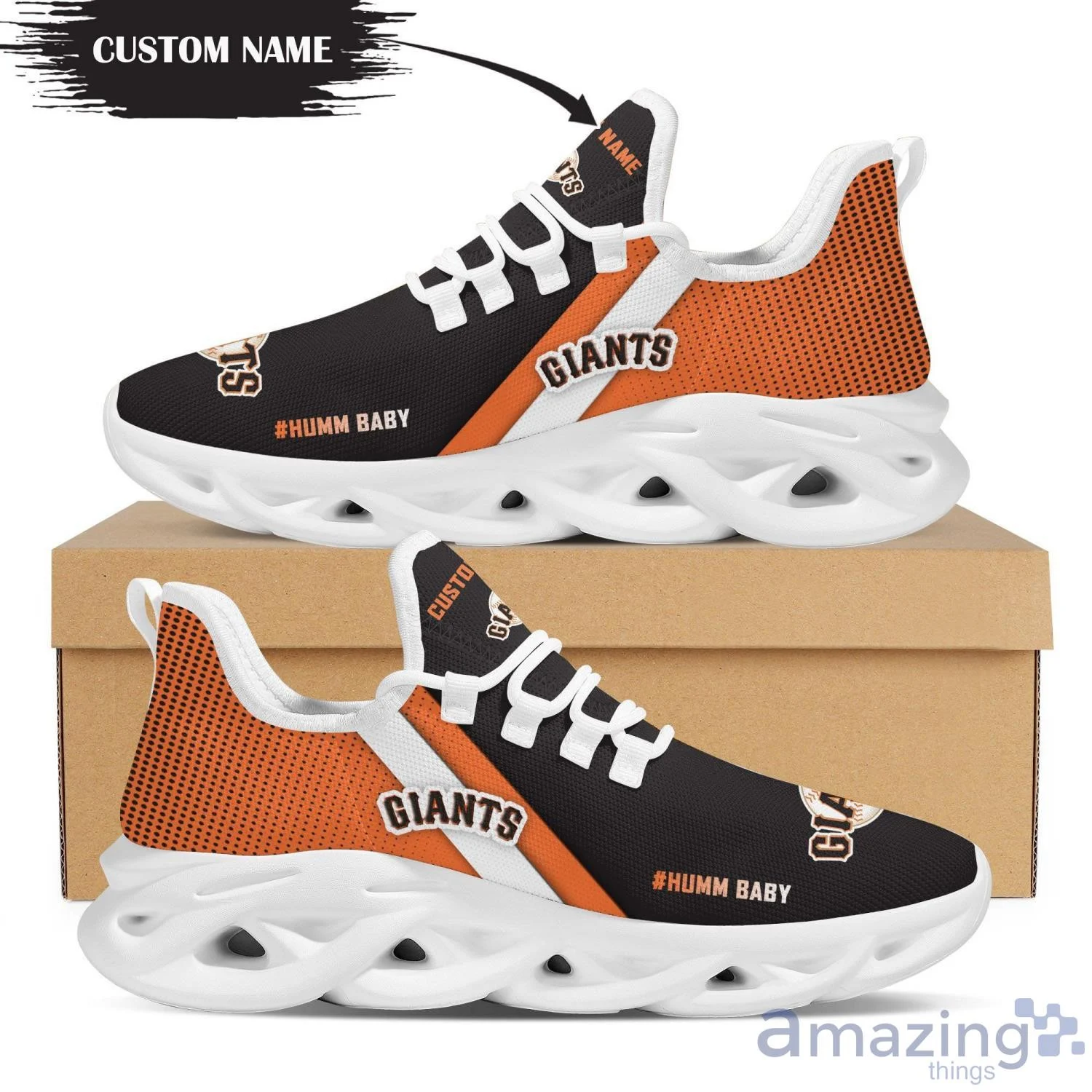 San Francisco Giants Custom Name Max Soul Shoes V3  MS0601