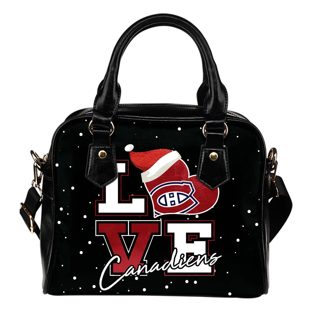 Love Word Christmas Sweet Montreal Canadiens Shoulder Handbags Sb0801