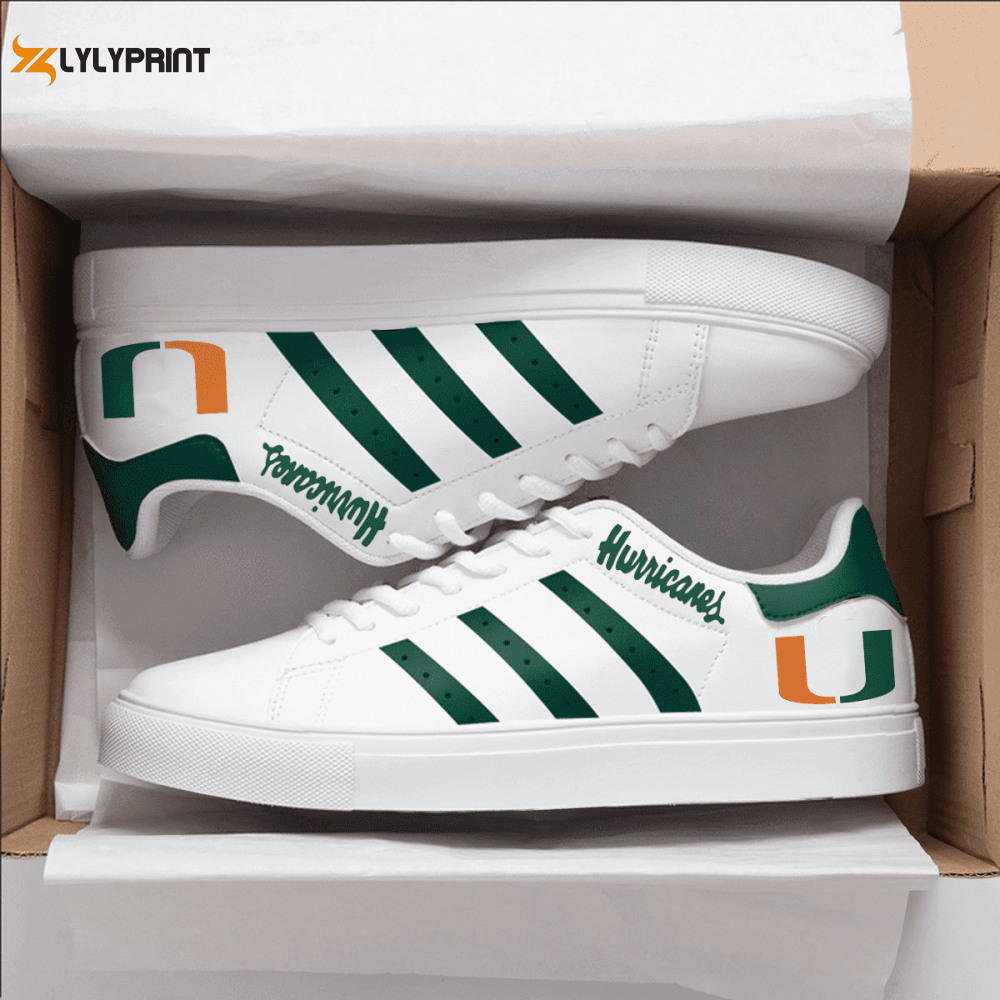 Miami Hurricanes 1i Skate Shoes For Men Women Fans Gift ,Trendy Style Sneakers ST0801