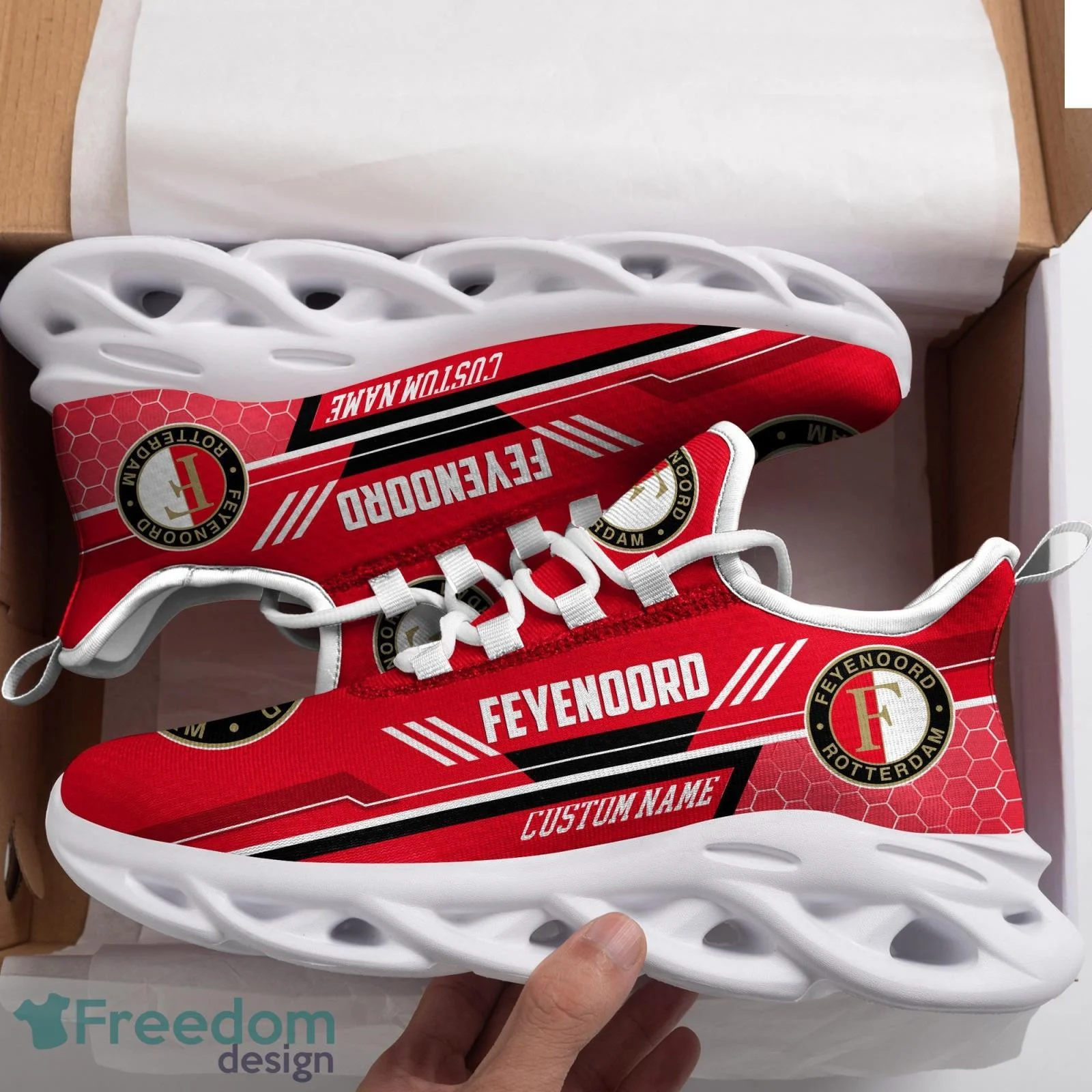 Feyenoord Custom Name Red Max Soul Shoes  MS0601