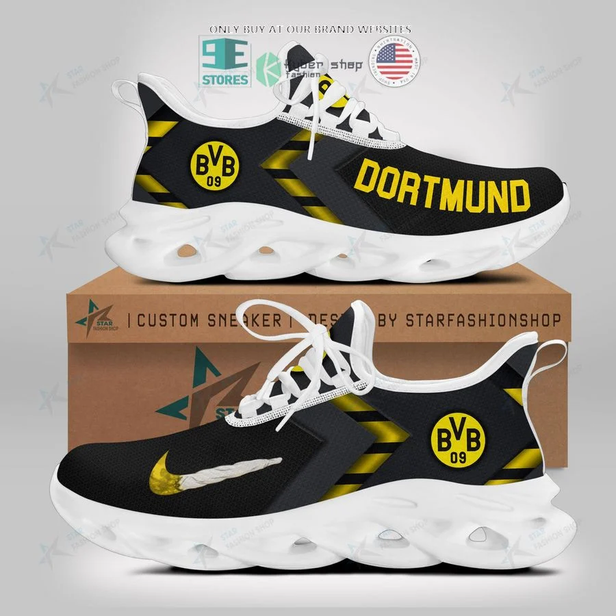 Borussia Dortmund Black Max Soul Shoes Custom  MS0601
