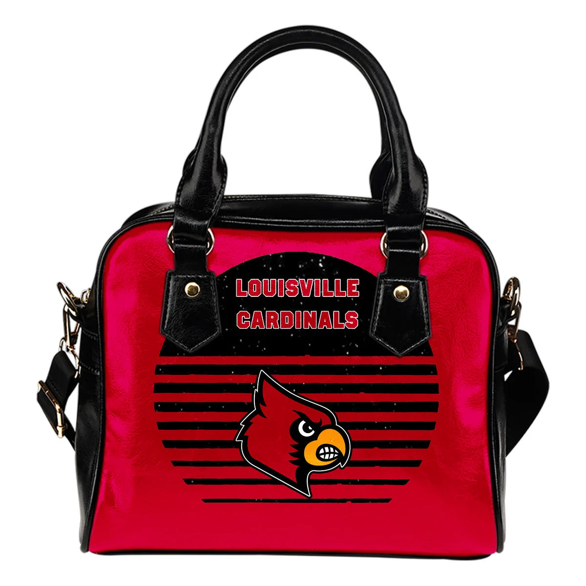Back Fashion Round Charming Louisville Cardinals Shoulder Handbags Sb0801