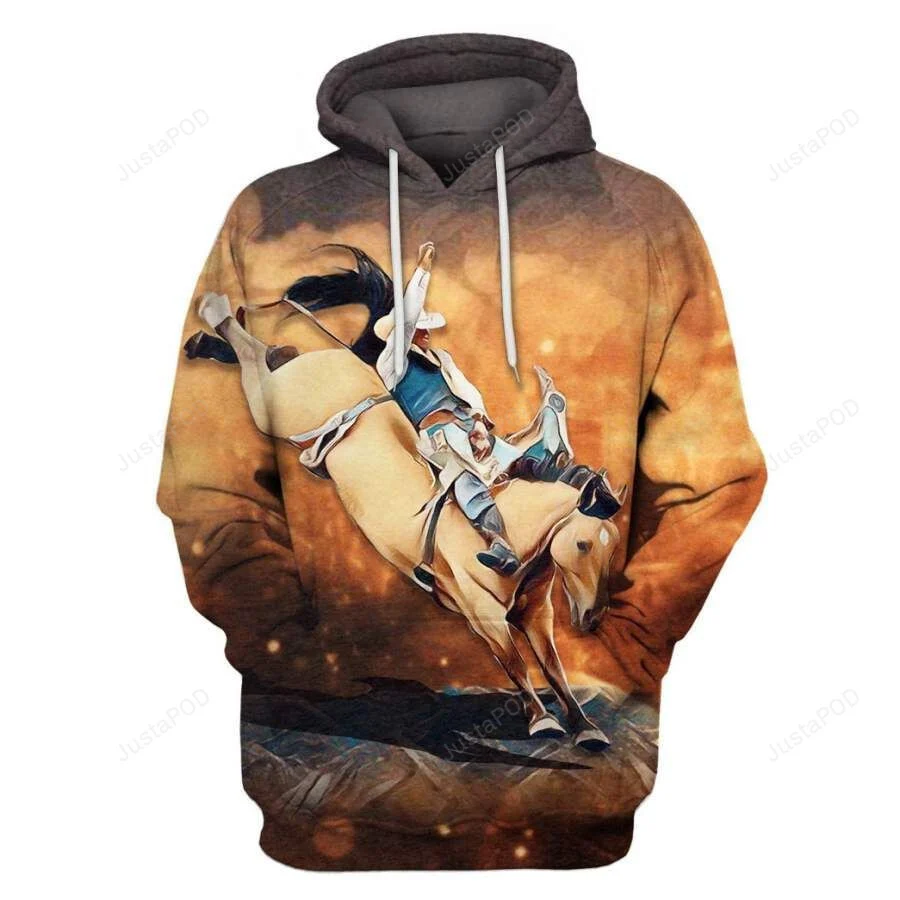 Bronc Riding 3D All Over Printed Hoodie, Zip- Up Hoodie HZ0501
